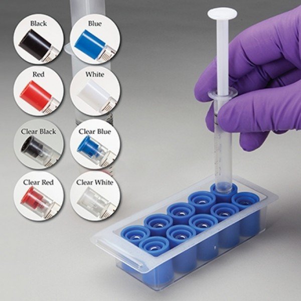 Sterile Tamper-Evident Caps for Luer Lock Syringes - Color (Black), 1,000  per Case - Insulin Syringes & Pen Needles