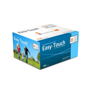 EasyTouch® U-100 Insulin Syringes 30g 1cc 1/2" Needle Length - Box of 100