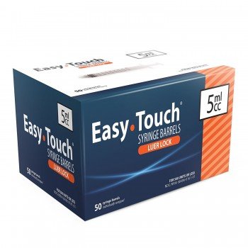 EasyTouch 5ML Luer-Lock Syringe Barrel Only (50 syringes) 