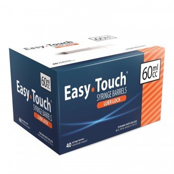 EasyTouch 60ML Luer-Lock Syringe Barrel Only (40 syringes) 