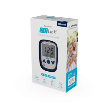 EasyTouch BLU Link Meter Starter Kit - Includes Meter kIt, 100 Blu LInk Test Strips, Blu Link Hi & Lo Control Solution & GET•WELL Fine 30g Universal Twist Lancets 100 Ct. - Made in Canada !