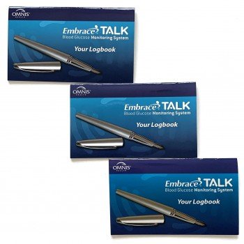 Embrace LOG BOOK for Blood Glucose Monitoring System - Pack of 3