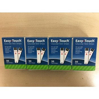 EasyTouch Glucose Test Strips 200 Count (4 Vials of 50/Ea)