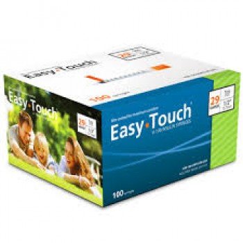 EasyTouch® U-100 Insulin Syringes 29g 0.5cc 1/2" Needle Length - Box of 100