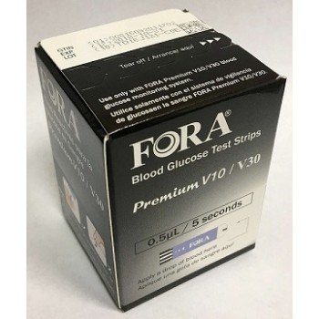 Fora Premium V10/ V30/G30 Blood Glucose Test Strips - Box of 50