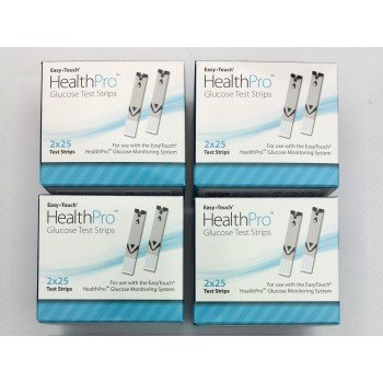 HealthPro Blood Glucose Test Strips Part #809050 - 4 Packs of 50  (Total 200)